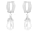 8-9mm White Cultured Freshwater Pearl and Cubic Zirconia Rhodium Over
Sterling Silver Earrings