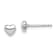 Rhodium Over Sterling Silver Polished Heart Post Earrings
