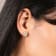 White Cubic Zirconia 14k Yellow Gold Studs With Velvet Gift Box 4.00ctw