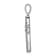 Rhodium Over 14k White Gold Diamond Cross Pendant