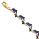 14k Yellow Gold Enameled Dolphin Link Bracelet