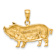 14k Yellow Gold Pot Belly Pig Pendant