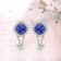 14K White Gold Rectangular Cushion Tanzanite and Diamond Earrings 3.53ctw