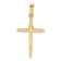 14k Yellow Gold and Rhodium Over 14k yellow Gold Polished Passion Cross
Pendant with Accent Diamond