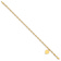 10k Yellow Gold Children's Cable Link Dangle Heart Bracelet