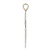 14K Two-tone Gold  Textured and Diamond-Cut Cross Charm