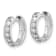 Rhodium Over 14K White Gold Lab Grown Diamond Hinged Hoop Earrings