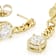 Diamond Simulant Chain Drop Earrings In 18K Gold Over Sterling Silver