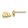 14k Yellow Gold Polished Elephant Stud Earrings
