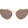 Miu Miu Gold Cat Eye Frame / Purple Brown Lenses Sunglasses