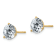 14K Yellow Gold 2.50ct. 7.0mm Round J-K Color Moissanite Earrings