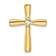 14k Yellow Gold Polished Diamond Cross Chain Slide Pendant