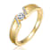 CZ Pave Band Ring In 14K Gold Over Sterling Silver