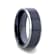 ATNOS Brushed Black Center Polished Beveled Edges Men’s Titanium Wedding
Ring 8mm