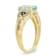 Aquamarine and Sapphire with Diamond Accent 10K Yellow Gold Ring 1.81ctw