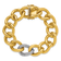 18K Yellow Gold with White Rhodium Diamond Curb 7.75-inch Bracelet 0.70ctw