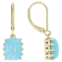 Kingman Turquoise Cushion Earrings In 18K Gold Over Sterling Silver