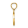 14k Yellow Gold Polished Block Letter O Initial Pendant