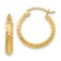 14k Yellow Gold Diamond-Cut 5/8" Hoop Earrings