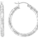 Diamond-Cut Hoop Earrings In Sterling Silver 0.8"