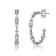 CZ C-Hoop Earrings In Sterling Silver