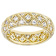 Geometric Design CZ Eternity Band Ring In 18K Gold Over Sterling Silver