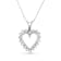 1.00ctw Diamond Heart Pendant 14k White Gold