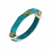 14K Yellow Gold Over Sterling Silver Thin Faceted Acrylic Bangle
Bracelet in Teal