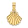 10K Yellow Gold Polished Scallop Shell Charm