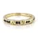 Black Spinel And Yellow Diamond Band Ring In 18K Gold Over Sterling
Silver 0.54ctw