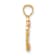 14K Tri-color Gold Polish Love Floral And Bird Heart Pendant