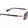 Gucci Gold Tone and Brown Havana Frame / Brown Lens Rectangular Sunglasses