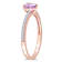 Rose de France and Diamond 10K Rose Gold Ring 0.48ctw