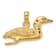 14k Yellow Gold Solid 3D Polished and Textured Mallard pendant
