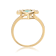 Chrome Diopside and White Topaz 14K Yellow Gold Over Sterling Silver
Ring, 2.24ctw
