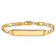 14k Yellow Gold Diamond-Cut Figaro Link ID Bracelet