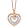 14K Two-Tone Lab Grown Diamond Hearts Necklace