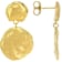 Organic Sculptural Drop Earrings In 18k Gold Over Sterling Silver