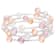 Sterling Silver Rhodium Plated Triple Row Freshwater Pearl Coil Bracelet