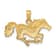 14k Yellow Gold Running Horse Pendant