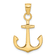 14k Yellow Gold Anchor Pendant