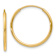 14k Yellow Gold 13/16" Endless Hoop Earrings