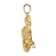 14k Yellow Gold 3D Textured Large Capricorn Zodiac pendant