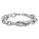 Rhodium Over Sterling Silver Polished and Textured Fancy Link Bracelet