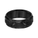 8mm Step-Edge Diagonal-Cut Comfort Fit Band in Black Tungsten Carbide
with Wire Brush Finish