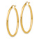 14k Yellow Gold 1 9/16" Polished Tube Hoop Earrings