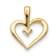10k Yellow Gold Diamond Heart Pendant