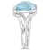 9ctw Sky Blue and White Topaz Split Shank Cocktail Ring in Sterling Silver