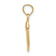 14K Two-tone Gold  Polished Nana with Flower on Heart Pendant