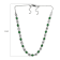 Sterling Silver Oval Green Jadeite and White Zircon Necklace 13.38ctw